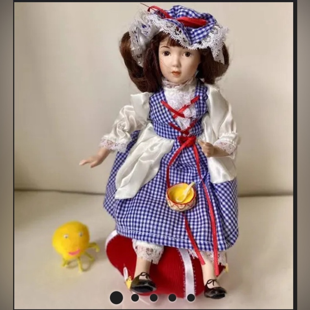 Little Miss Muffet porcelain antique doll